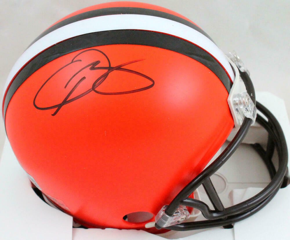 Odell Beckham Jr Autographed Cleveland Browns Mini Helmet BECKETT