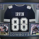 Michael Irvin Autographed Signed Dallas Cowboys Framed Blue Jersey BECKETT