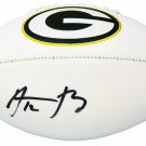 Aaron Rodgers  Autographed Signed Green Bay Packers Logo Football FANATICS