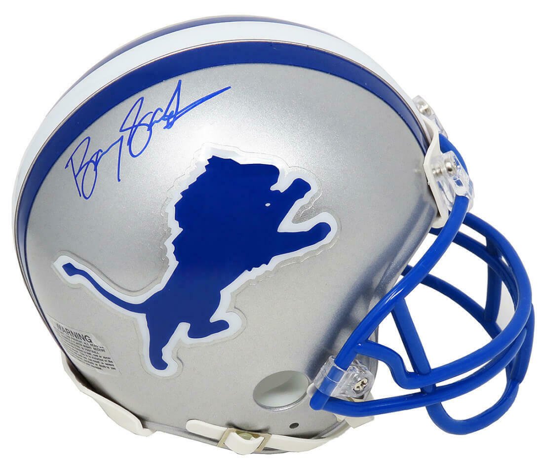 Barry Sanders Autographed Signed Detroit Lions Mini Helmet SCHWARTZ