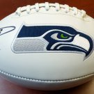 Russell Wilson Signed Autographed Seattle Seahawks Logo Football RW COA