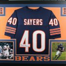 Gale Sayers Autographed Signed Framed Chicago Bears Jersey PSA