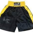 Thomas Hit Man Hearns Autographed Signed Boxing Trunks SCHWARTZ