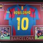 Ronaldinho Autographed Signed Framed Barcelona Soccer Jersey BECKETT