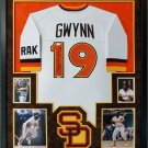 Tony Gwynn Autographed Signed Framed San Diego Padres Jersey COA