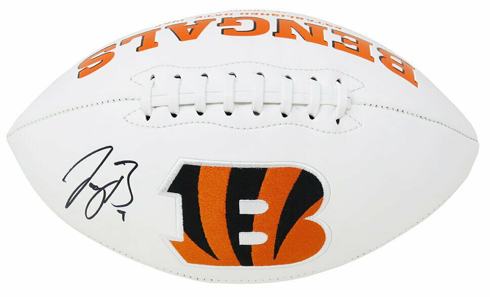 Joe Burrow Autographed Signed Cincinnati Bengals Logo Football FANATICS