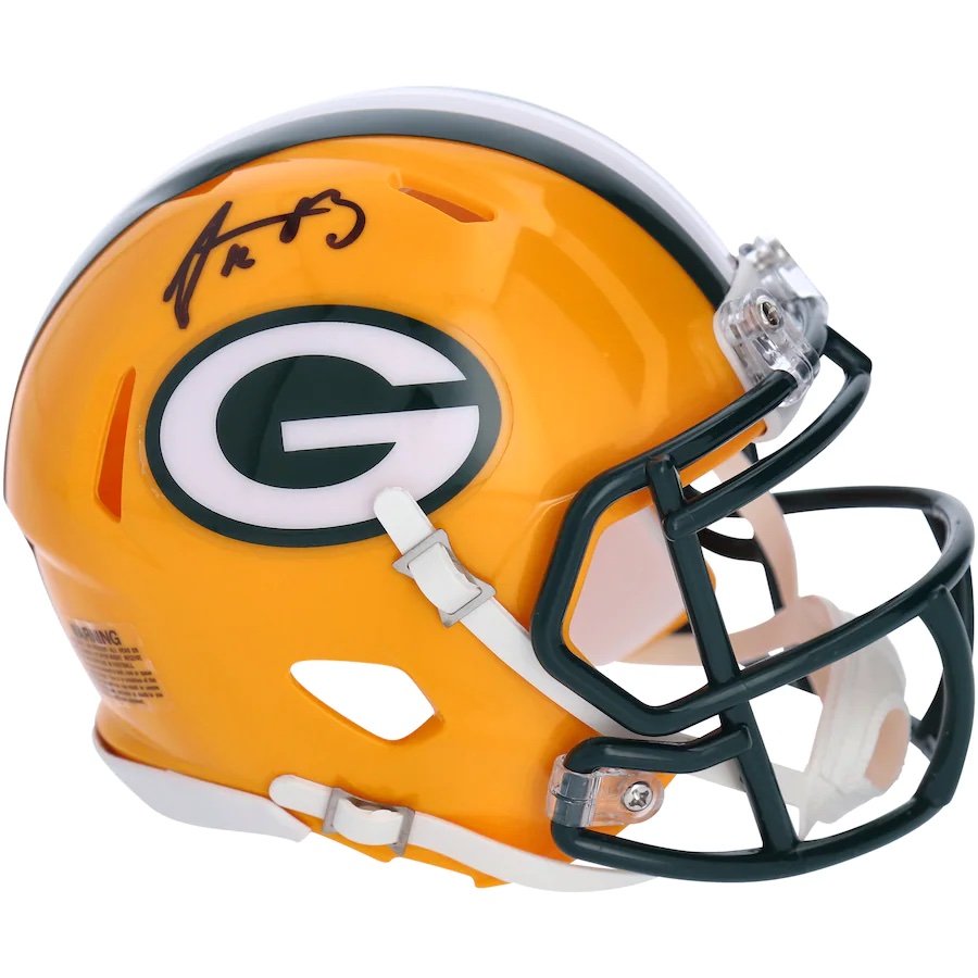 Aaron Rodgers Autographed Signed Green Bay Packers Mini Helmet FANATICS