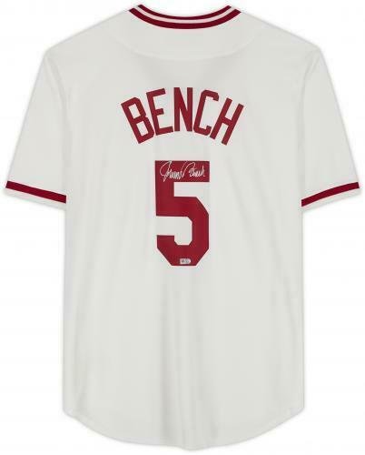 Johnny Bench Autographed Signed Cincinnati Reds Jersey FANATICS