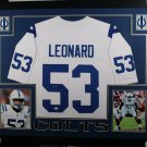 Darius Leonard Autographed Signed Framed Indianapolis Colts Jersey JSA