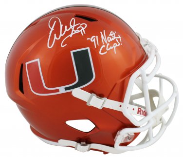 Warren Sapp Signed Autographed Miami Hurricanes Full Size Helmet BECKETT