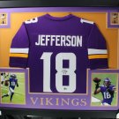 Justin Jefferson Autographed Signed Framed Minnesota Vikings Jersey BECKETT