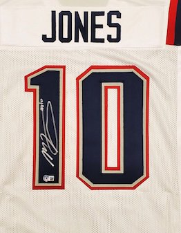 Mac Jones Autographed Signed New England Patriots White Jersey BECKETT