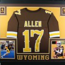 Josh Allen Bills Autographed Signed Framed Wyoming Cowboys Jersey BECKETT
