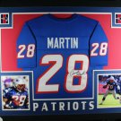 Curtis Martin Autographed Signed Framed New England Patriots Jersey JSA