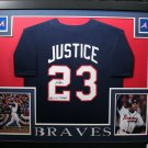 David Justice Autographed Signed Framed Atlanta Braves Jersey JSA