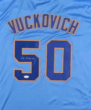 Pete Vuckovich Signed Milwaukee Brewers Custom Jersey (JSA COA