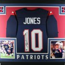 Mac Jones Autographed Signed Framed New England Patriots Jersey BECKETT