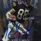 Randy Moss Signed Autographed Vikings 1998 Topps Finest Rookie Card SCHWARTZ