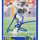 Cris Carter Eagles Signed Autographed 1989 Score Rookie Card SCHWARTZ