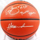 Hakeem Olajuwon & Ralph Sampson Houston Rockets Signed Autographed Spalding NBA Basketball JSA