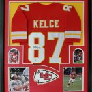 Travis Kelce Signed Autographed Kansas City Chiefs Framed Jersey BECKETT