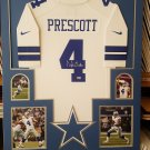 Dak Prescott Autographed Signed Framed Dallas Cowboys Jersey BECKETT