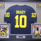 Tom Brady Autographed Signed Framed Michigan Wolverines Nike Jersey FANATICS