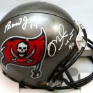 Mike Alstott & Brad Johnson Signed Autographed Tampa Bay Buccaneers Mini Helmet BECKETT