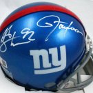 Michael Strahan & Lawrence Taylor Autographed Signed New York Giants Mini Helmet BECKETT
