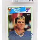 Brett Hull Blues Signed Autographed 1988 Topps Rookie Card BECKETT