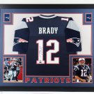 Tom Brady Autographed Signed Framed New England Patriots Nike Jersey FANATICS