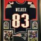 Wes Welker Autographed Signed Framed New England Patriots Jersey JSA