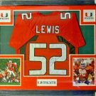Ray Lewis Autographed Signed Framed Miami Hurricanes Jersey BECKETT