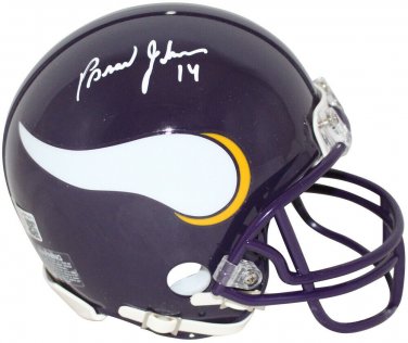 Brad Johnson Signed Autographed Minnesota Vikings Mini Helmet BECKETT