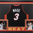 Dwyane Wade Autographed Signed Framed Miami Heat Nike Jersey PSA