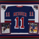 Mark Messier Autographed Signed Framed New York Rangers Jersey JSA