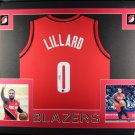 Damian Lillard Autographed Signed Framed Portland Trail Blazers Red Jersey BECKETT