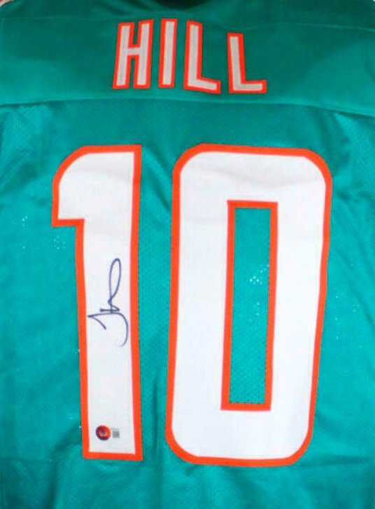 Tyreek Hill Miami Dolphins Signed Autograph Jersey CHEETAH Name Plate