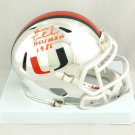 Vinny Testaverde Signed Autographed Miami Hurricanes Mini Helmet JSA