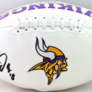 Justin Jefferson  Autographed Signed Minnesota Vikings Logo Football BECKETT