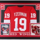 Steve Yzerman Autographed Signed Framed Detroit Red Wings Jersey FANATICS