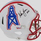 Warren Moon Signed Autographed Houston Oilers FS Helmet SCHWARTZ COA