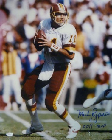 Mark Rypien Signed Autographed Washington Redskins 16x20 Photo JSA