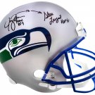 Steve Largent & Jim Zorn Autographed Signed Seattle Seahawks FS TB Helmet COA