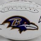 Ray Lewis & Ed Reed Signed Autographed Baltimore Ravens Logo Football BECKETT