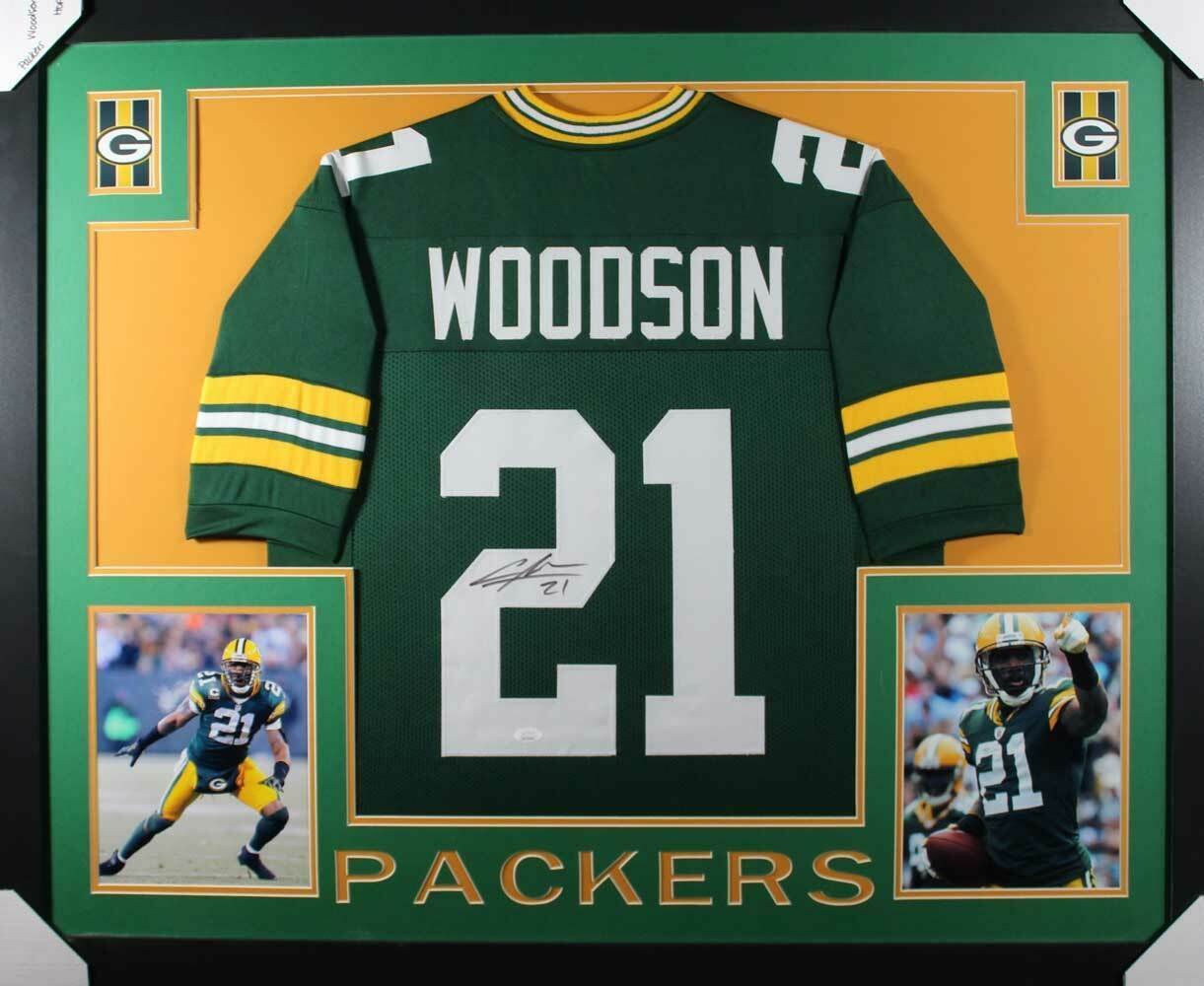 Charles Woodson Autographed Signed Framed Green Bay Packers Jersey FANATICS