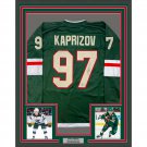 Kirill Kaprizov Autographed Signed Framed Minnesota Wild Adidas Jersey AJ COA