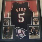 Jason Kidd Signed Autographed Framed New Jersey Nets Jersey BECKETT