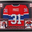 Carey Price Autographed Signed Framed Montreal Canadiens Jersey AJ COA