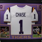Ja'Marr Chase Autographed Signed Framed LSU Tigers Jersey BECKETT